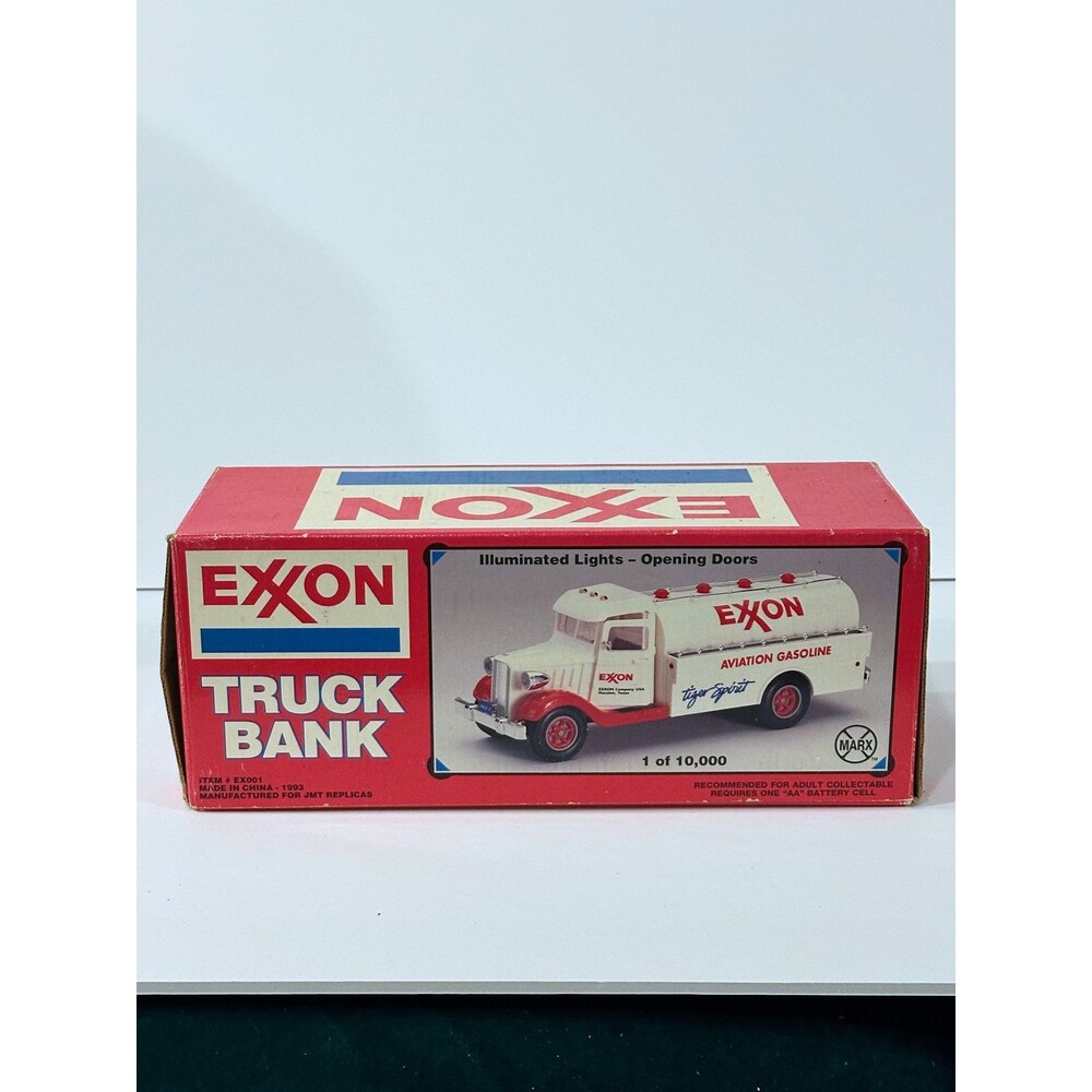 Exxon Truck Bank Aviation Gasoline 1993 Lights Opening Door